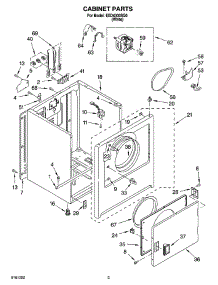 02 - Cabinet Parts parts for Estate Dryer EED4300SQ0 from AppliancePartsPros.com