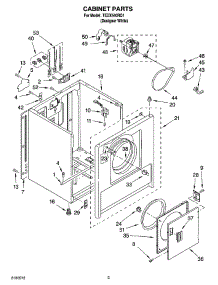 02 - Cabinet Parts parts for Estate Dryer TEDX540RQ1 from AppliancePartsPros.com