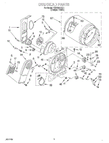 03 - Section parts for Estate Dryer TEDS680EQ1 from AppliancePartsPros.com