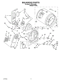 03 - Section parts for Estate Dryer TEDS740JQ0 from AppliancePartsPros.com