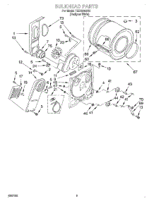 03 - Section parts for Estate Dryer TEDX640JQ0 from AppliancePartsPros.com