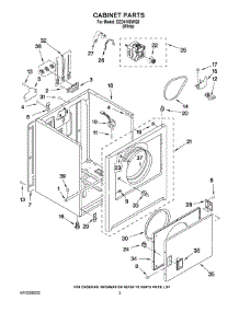 02 - Cabinet Parts parts for Estate Dryer EED4100WQ0 from AppliancePartsPros.com
