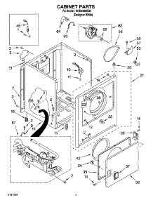 02 - Cabinet Parts parts for Estate Dryer EGD4300SQ0 from AppliancePartsPros.com