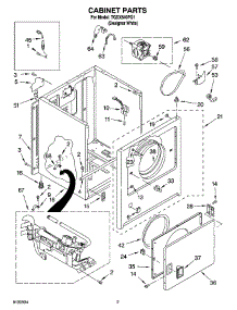 02 - Cabinet Parts parts for Estate Dryer TGDX640PQ1 from AppliancePartsPros.com