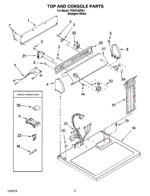 02 - Top And Console Parts parts for Estate Dryer TEDS740PQ1 from AppliancePartsPros.com