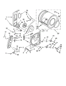 Bulkhead parts for Estate Dryer TGDX540RQ1 from AppliancePartsPros.com