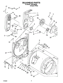 03 - Bulkhead Parts parts for Estate Dryer TGDS740PQ0 from AppliancePartsPros.com