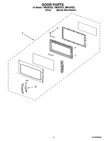 02 - Door Parts parts for Estate Microwave TMH16XSD3 from AppliancePartsPros.com