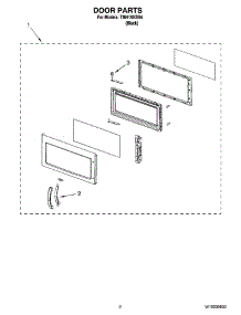 02 - Door Parts parts for Estate Microwave TMH16XSB4 from AppliancePartsPros.com