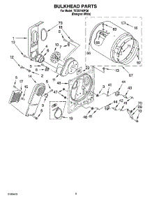 03 - Bulkhead Parts parts for Estate Dryer TEDS740PQ0 from AppliancePartsPros.com