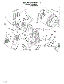 03 - Bulkhead Parts parts for Estate Dryer TEDS740JQ2 from AppliancePartsPros.com