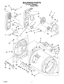 03 - Bulkhead parts for Estate Dryer TGDS840JQ1 from AppliancePartsPros.com