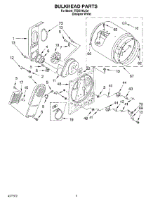 03 - Section parts for Estate Dryer TEDS740JQ1 from AppliancePartsPros.com