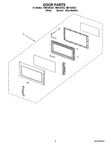 02 - Door Parts parts for Estate Microwave TMH16XSD2 from AppliancePartsPros.com