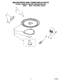 05 - Magnetron And Turntable Parts parts for Estate Microwave TMH16XSB0 from AppliancePartsPros.com
