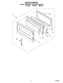 02 - Door parts for Estate Microwave TMH14XLB0 from AppliancePartsPros.com