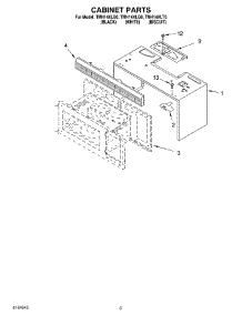 03 - Cabinet parts for Estate Microwave TMH14XLB0 from AppliancePartsPros.com