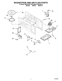 04 - Magnetron And Airflow parts for Estate Microwave TMH14XLB0 from AppliancePartsPros.com