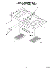 07 - Ventilation parts for Estate Microwave TMH14XLB0 from AppliancePartsPros.com