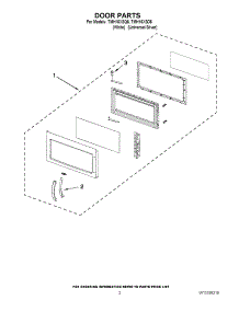 02 - Door Parts parts for Estate Microwave TMH16XSQ6 from AppliancePartsPros.com