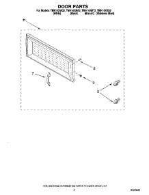 02 - Door Parts parts for Estate Microwave TMH14XMB2 from AppliancePartsPros.com