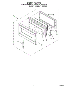 02 - Door Parts parts for Estate Microwave TMH14XLB1 from AppliancePartsPros.com