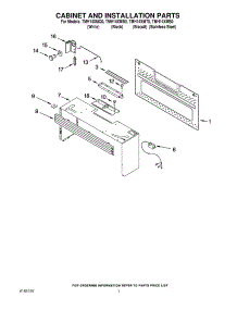06 - Cabinet And Installation Parts parts for Estate Microwave TMH14XMS0 from AppliancePartsPros.com