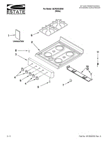 Cooktop parts for Estate Range AGP200VDW0 from AppliancePartsPros.com