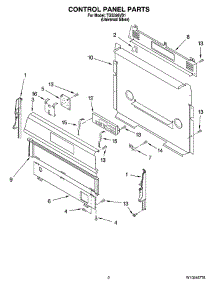 02 - Control Panel Parts parts for Estate Range TGS326VD1 from AppliancePartsPros.com