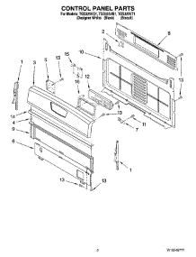 02 - Control Panel Parts parts for Estate Range TGS325VB1 from AppliancePartsPros.com