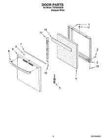 06 - Door Parts parts for Estate Range TGP200VDQ0 from AppliancePartsPros.com