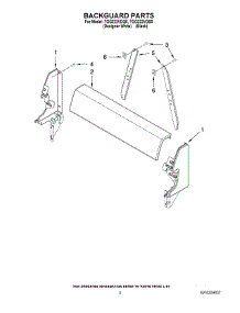 02 - Backguard Parts parts for Estate Range TGG222VDB0 from AppliancePartsPros.com