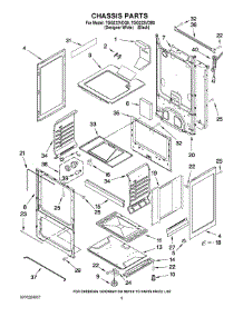 04 - Chassis Parts parts for Estate Range TGG222VDB0 from AppliancePartsPros.com