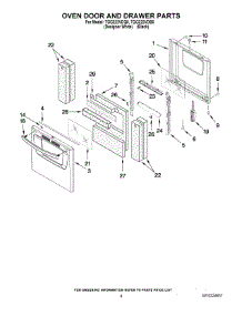 06 - Oven Door And Drawer Parts parts for Estate Range TGG222VDB0 from AppliancePartsPros.com