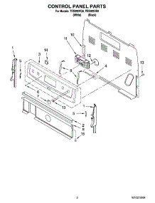 02 - Control Panel Parts parts for Estate Range TES355VB0 from AppliancePartsPros.com