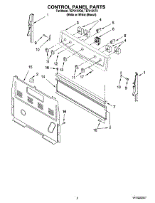 02 - Control Panel Parts parts for Estate Range TEP315VT0 from AppliancePartsPros.com