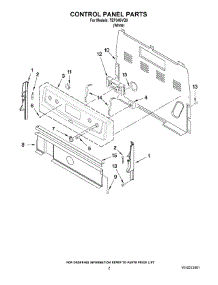 02 - Control Panel Parts parts for Estate Range TEP340VQ0 from AppliancePartsPros.com
