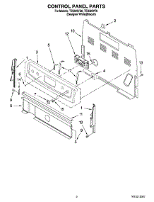 02 - Control Panel Parts parts for Estate Range TES325VT0 from AppliancePartsPros.com
