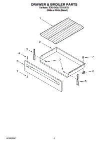 04 - Drawer & Broiler Parts parts for Estate Range TEP315VQ0 from AppliancePartsPros.com