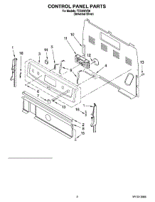 02 - Control Panel Parts parts for Estate Range TES356VD0 from AppliancePartsPros.com