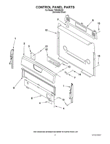 02 - Control Panel Parts parts for Estate Range TGS326VD0 from AppliancePartsPros.com
