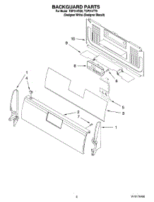 02 - Backguard Parts parts for Estate Range TGP314TT0 from AppliancePartsPros.com