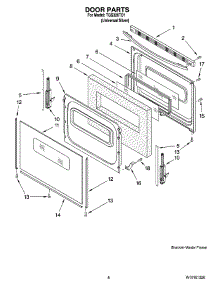 06 - Door Parts, Optional Parts (Not Included) parts for Estate Range TGS326TD1 from AppliancePartsPros.com