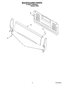 02 - Backguard Parts parts for Estate Range TGP310TQ0 from AppliancePartsPros.com