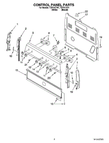 02 - Control Panel Parts parts for Estate Range TEP315TW1 from AppliancePartsPros.com