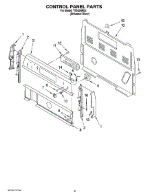 02 - Control Panel Parts parts for Estate Range TES326RD4 from AppliancePartsPros.com