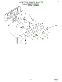 02 - Control Panel parts for Estate Range FES350BL0 from AppliancePartsPros.com