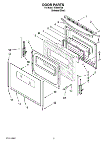 04 - Door Parts parts for Estate Range TES356TD0 from AppliancePartsPros.com