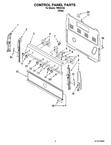 02 - Control Panel Parts parts for Estate Range TME30100 from AppliancePartsPros.com
