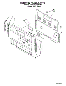 02 - Control Panel Parts parts for Estate Range TES355TQ0 from AppliancePartsPros.com